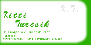 kitti turcsik business card